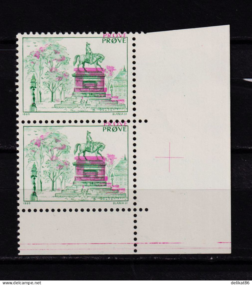 Test Stamp, Specimen, Prove, Probedruck, Reiterstandbild, Slania 1980 - 1985 Doppelmarke Unterere Rand - Probe- Und Nachdrucke