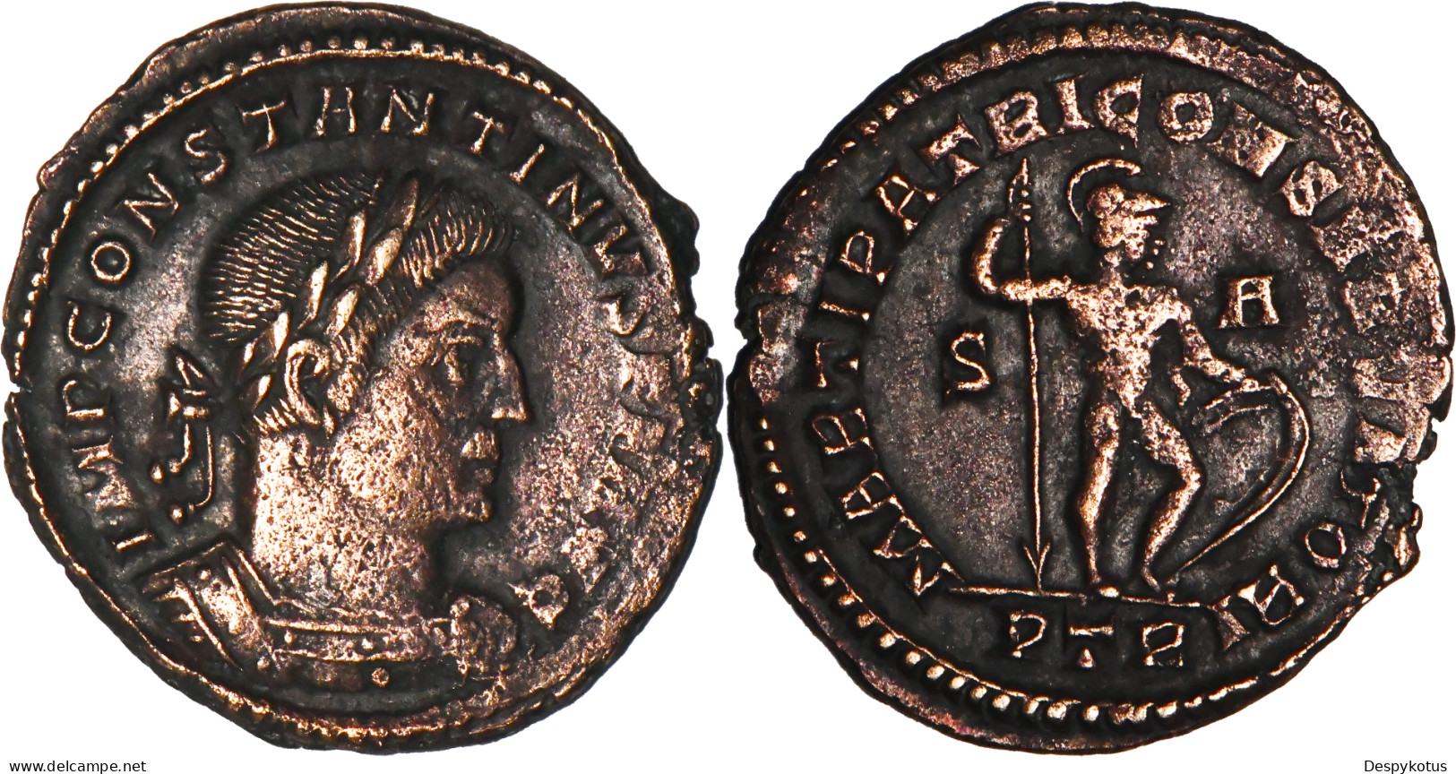 ROME - Follis - CONSTANTIN 1er - MARTI PATRI CONSERVATORI - Trèves - 307 AD - 5.76 G. - 19-248 - La Tétrarchie (284 à 307)