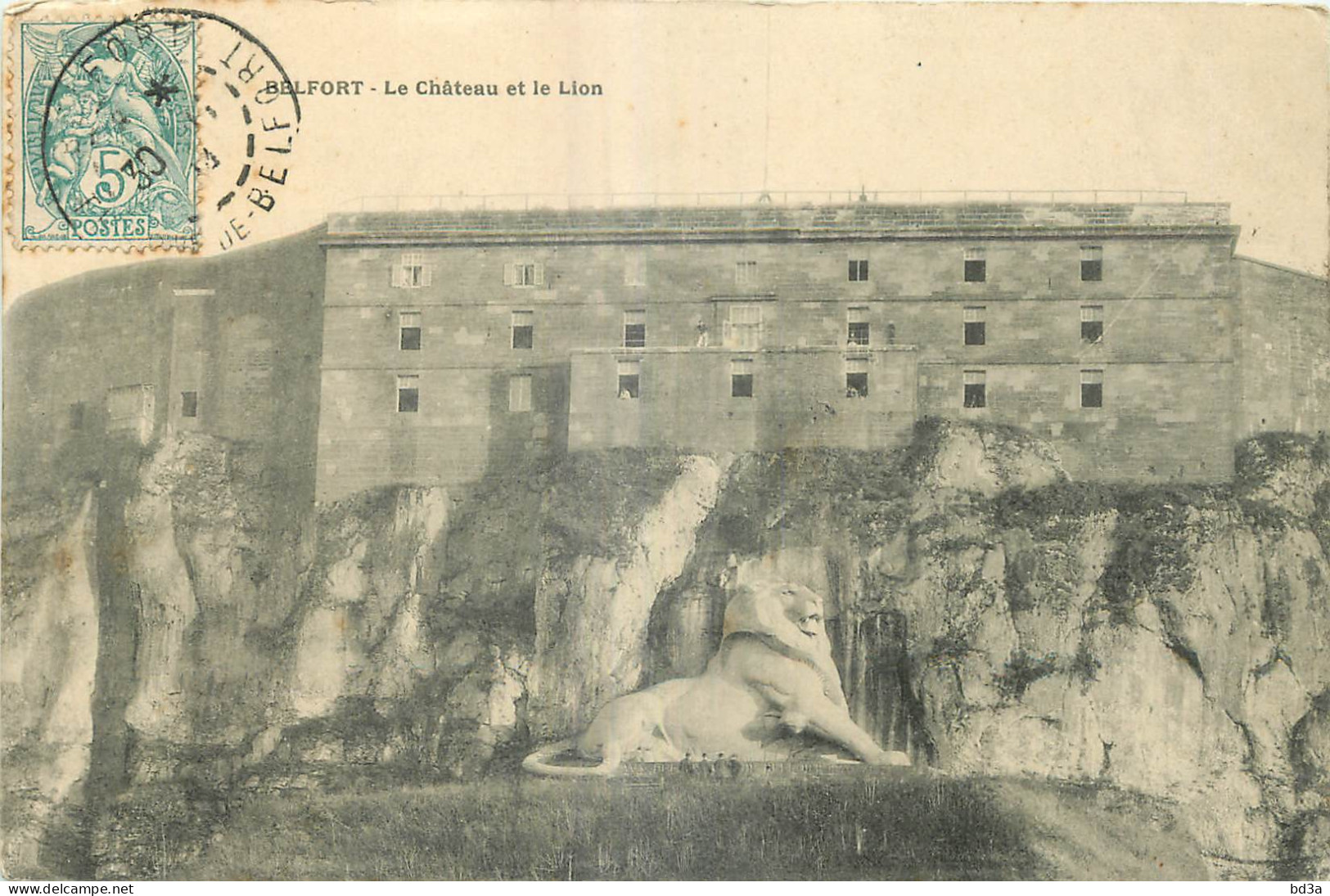 90 -  BELFORT -  LE CHATEAU ET  LE LION  - Belfort – Le Lion