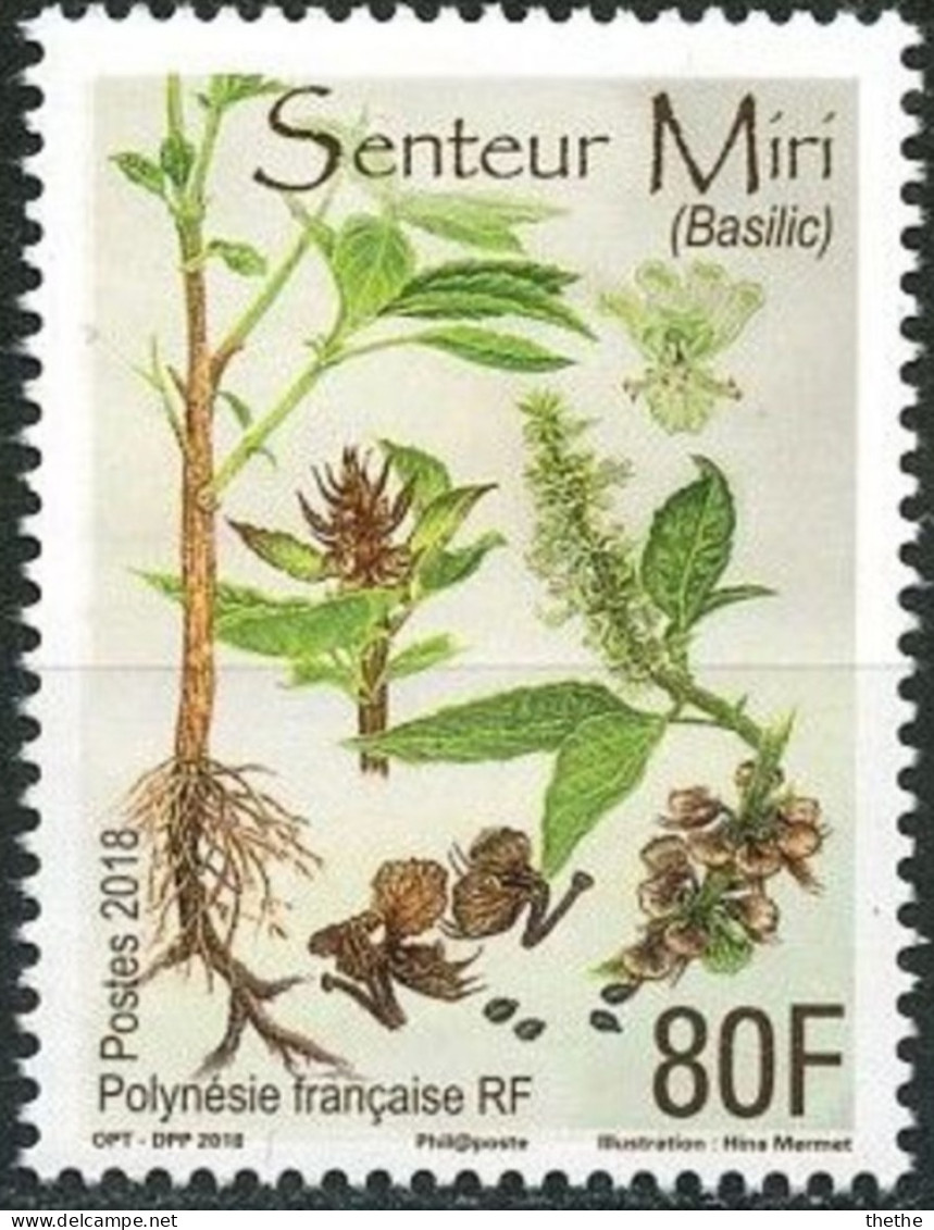 POLYNESIE - Senteur : Miri (Basilic) - Unused Stamps