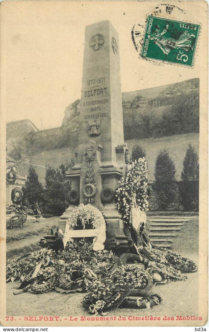 90 - BELFORT -  LE MONUMENT DI CIMETIERE DES MOBILES - Belfort – Siège De Belfort