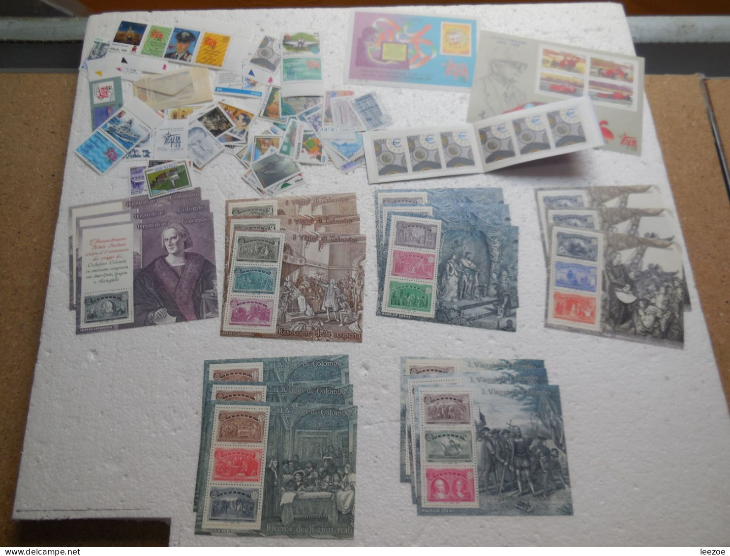 STAMP ITALIA, Lot TIMBRES ITALIEN Avec Feuillet Colombo ...ref N5/40/8 - Sonstige & Ohne Zuordnung