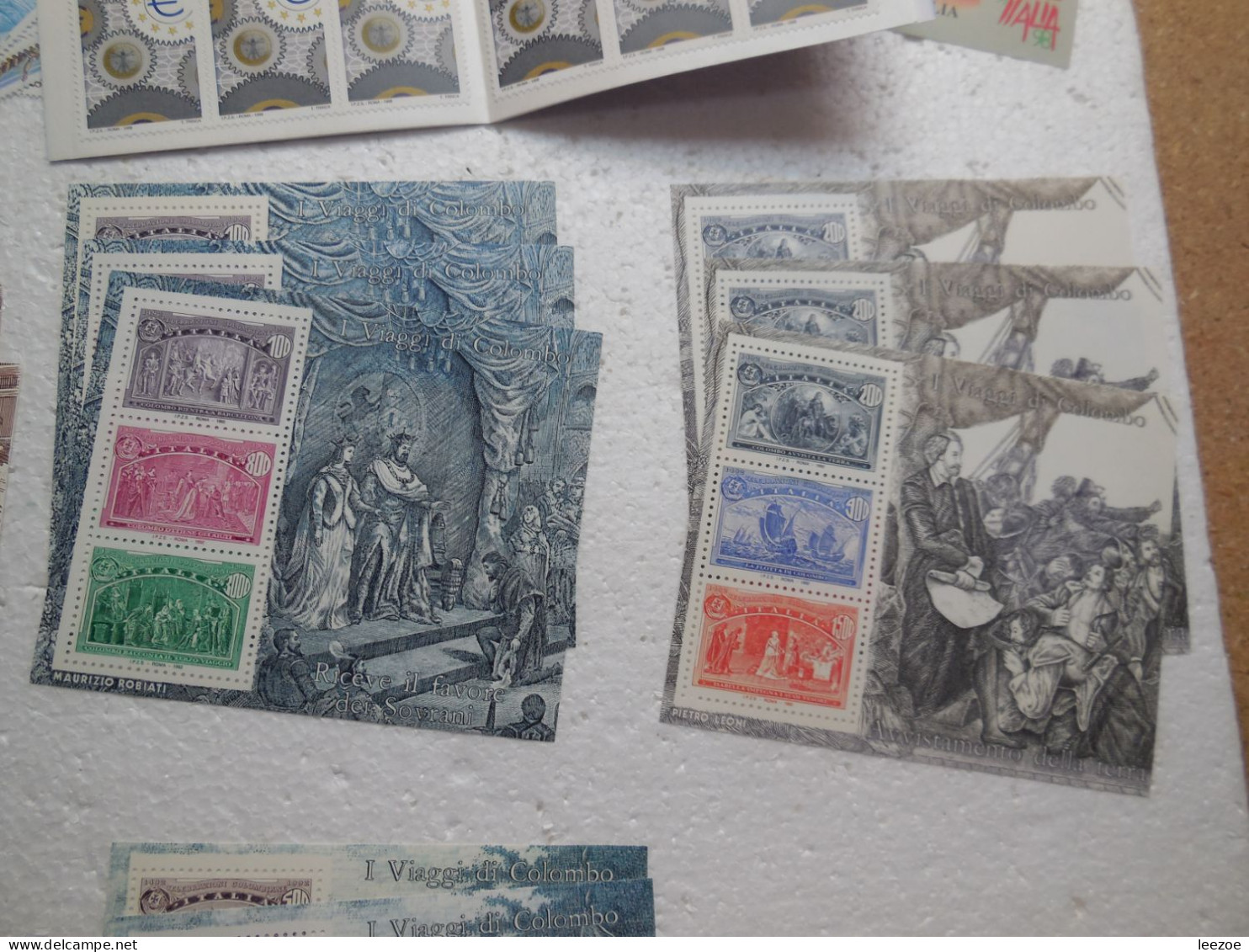 STAMP ITALIA, Lot TIMBRES ITALIEN Avec Feuillet Colombo ...ref N5/40/8 - Sonstige & Ohne Zuordnung