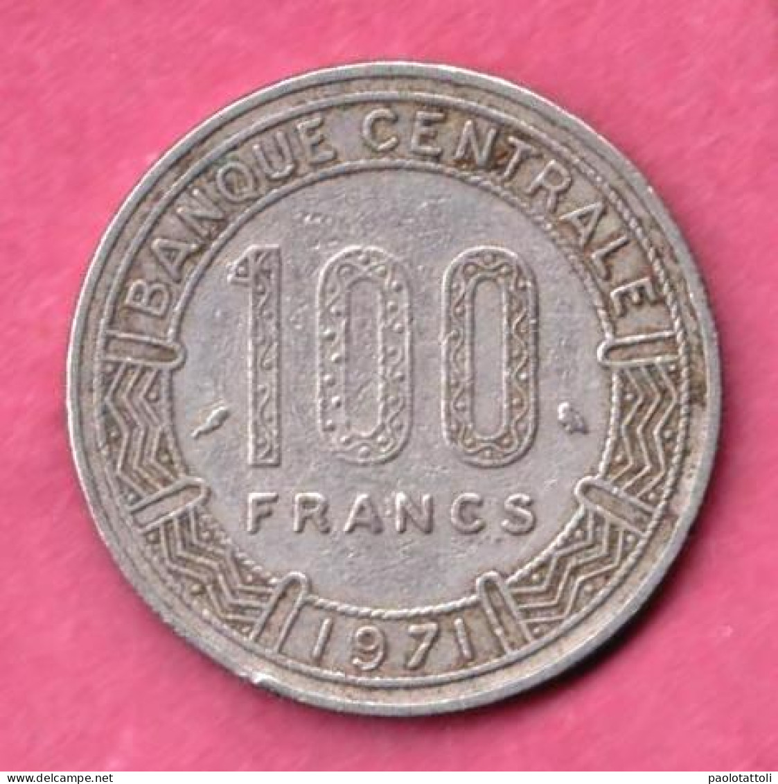 Gabon,1971 - 100 Francs- Nickel- Obverse Three Great Eland. Reverse Denomination Within Circle-  B, F, TB, S - Gabon