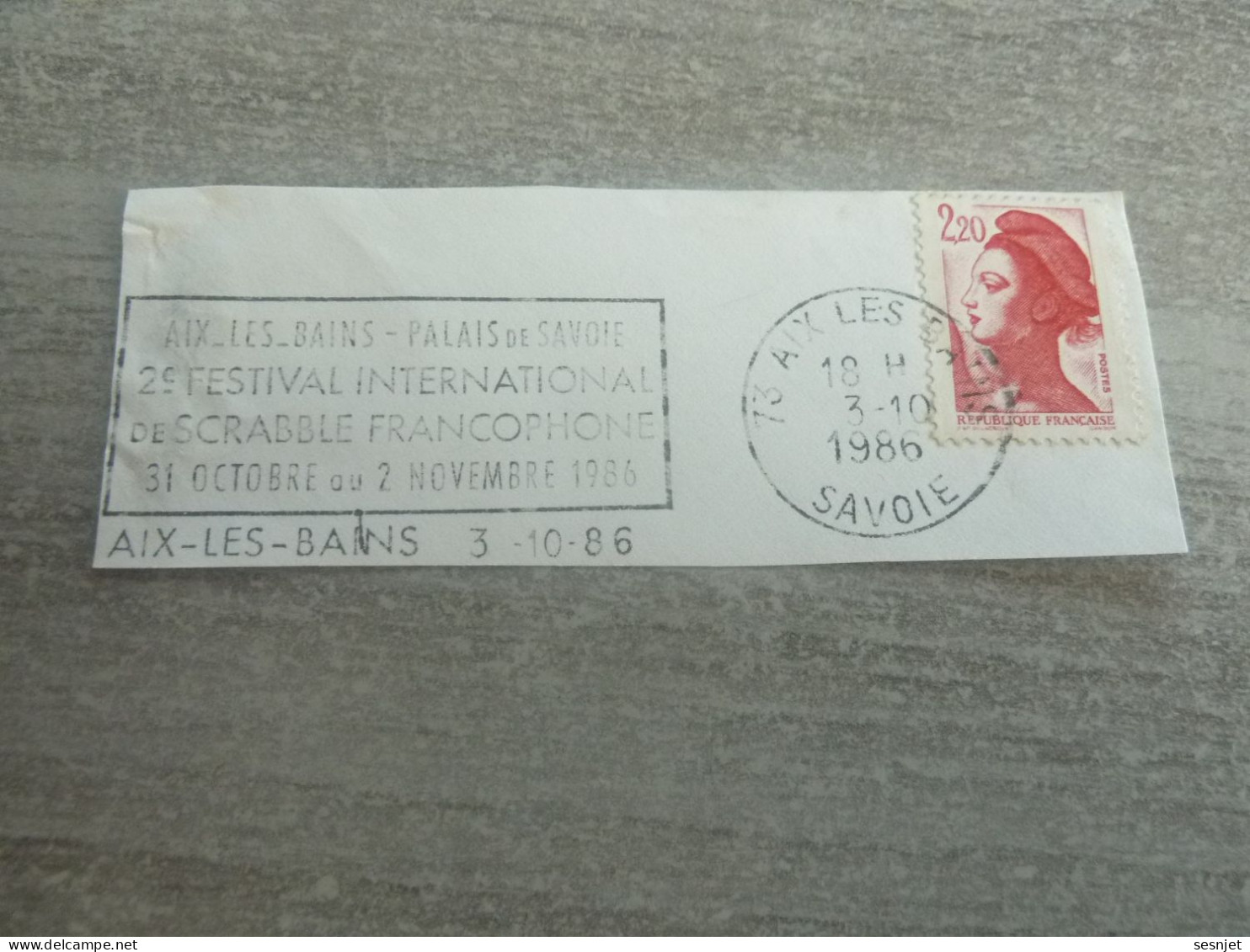 Aix-les-Bains - Scrabble Francophone - Yt 2376 - Flamme Philatélique - Année 1986 - - Used Stamps