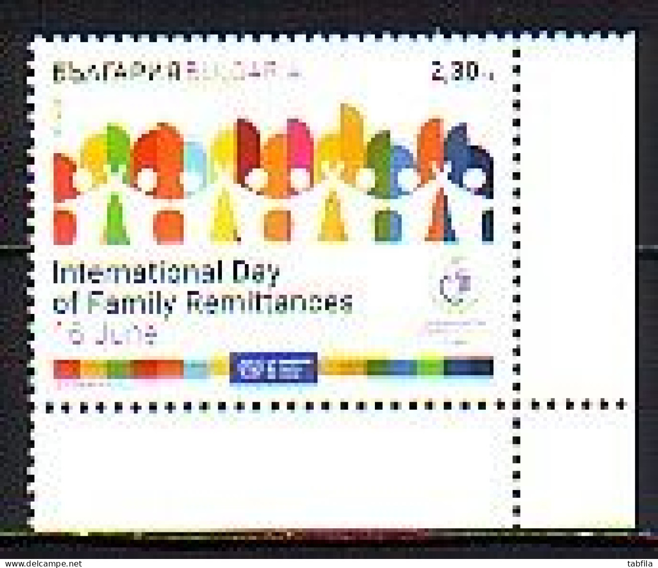 BULGARIA - 2020 - UPU Joint Issue - International Day Of Family Remitances - 1v MNH - Unused Stamps