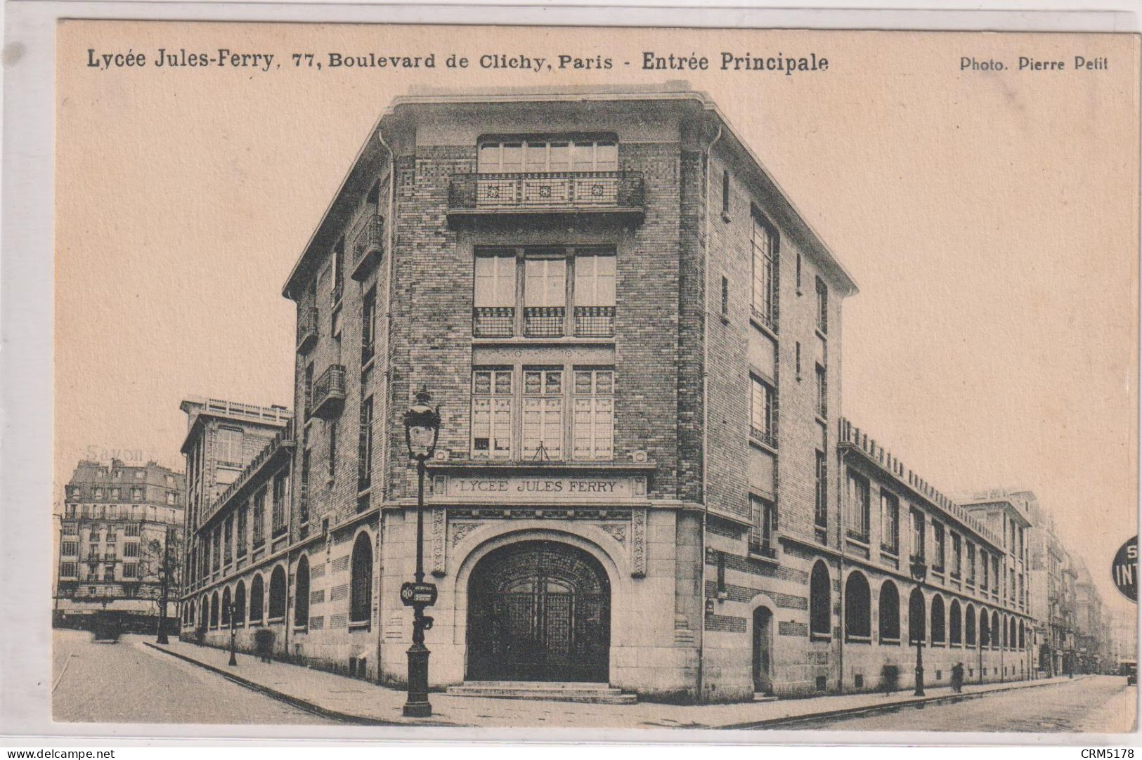 Cpa-lycee Jules Ferry-77 Bd. De Clichy-PARIS-entrée Principale - School