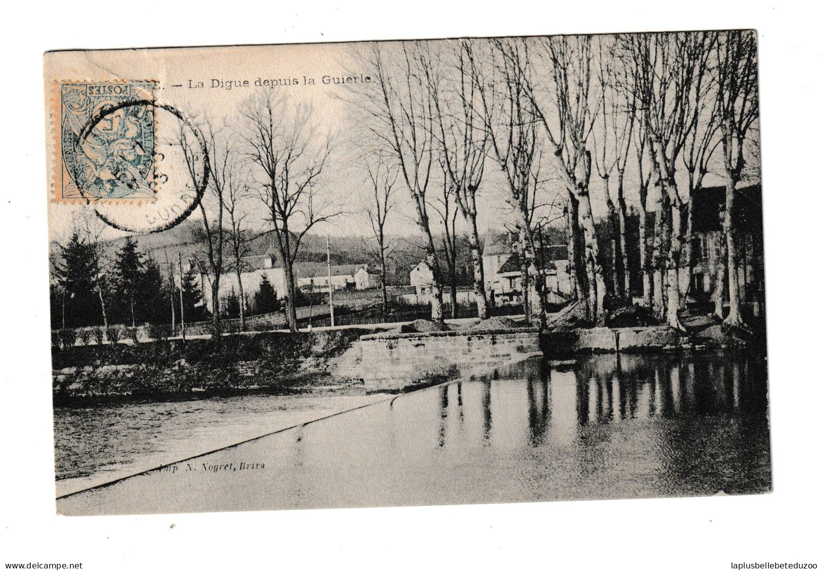 CPA - 19 - BRIVE LA GAILLARDE - La Digue Depuis La Guierle - 1905 - Brive La Gaillarde