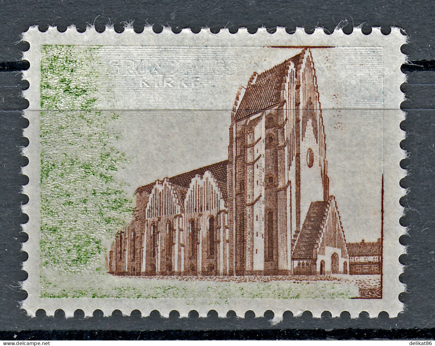 Probedruck Test Stamp Specimen Prøve Grundtvig Kirke Slania 1968 - Essais & Réimpressions