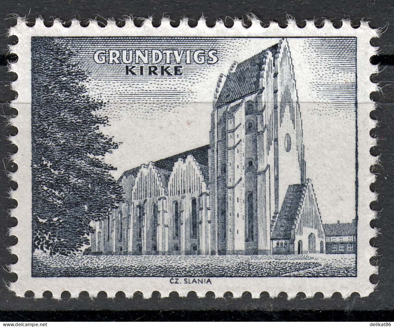 Probedruck Test Stamp Specimen Prøve Grundtvig Kirke Slania 1968 - Ensayos & Reimpresiones