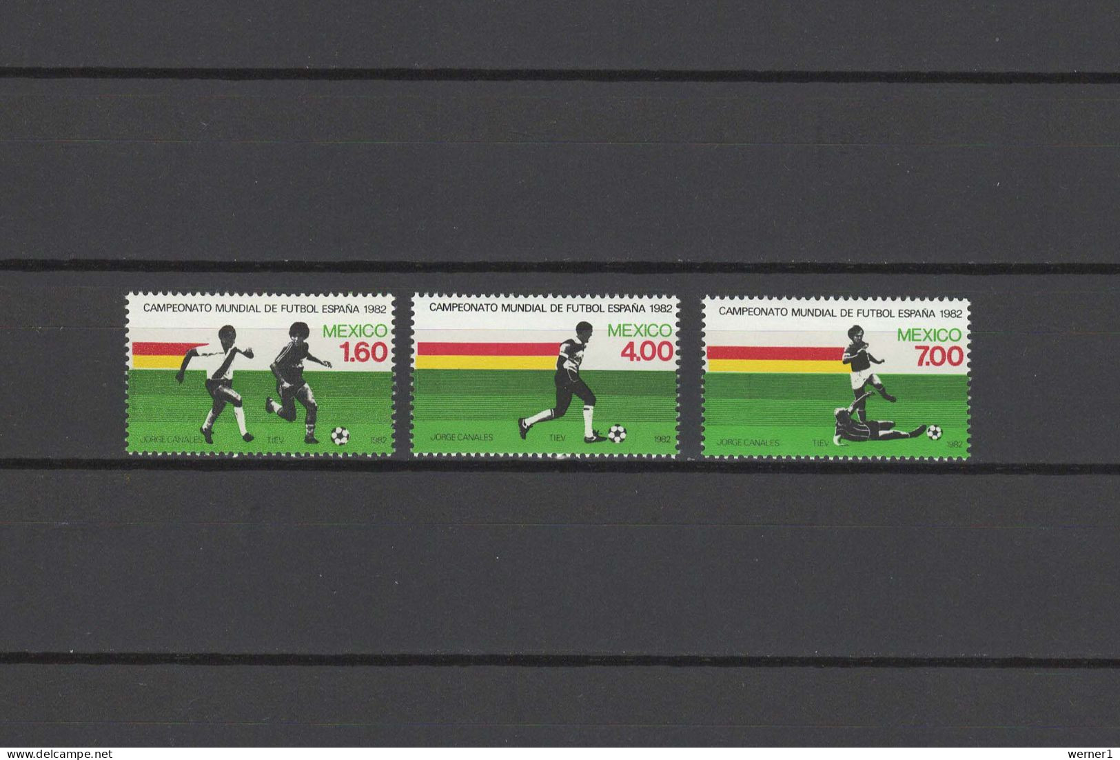 Mexico 1982 Football Soccer World Cup Set Of 3 MNH - 1982 – Espagne