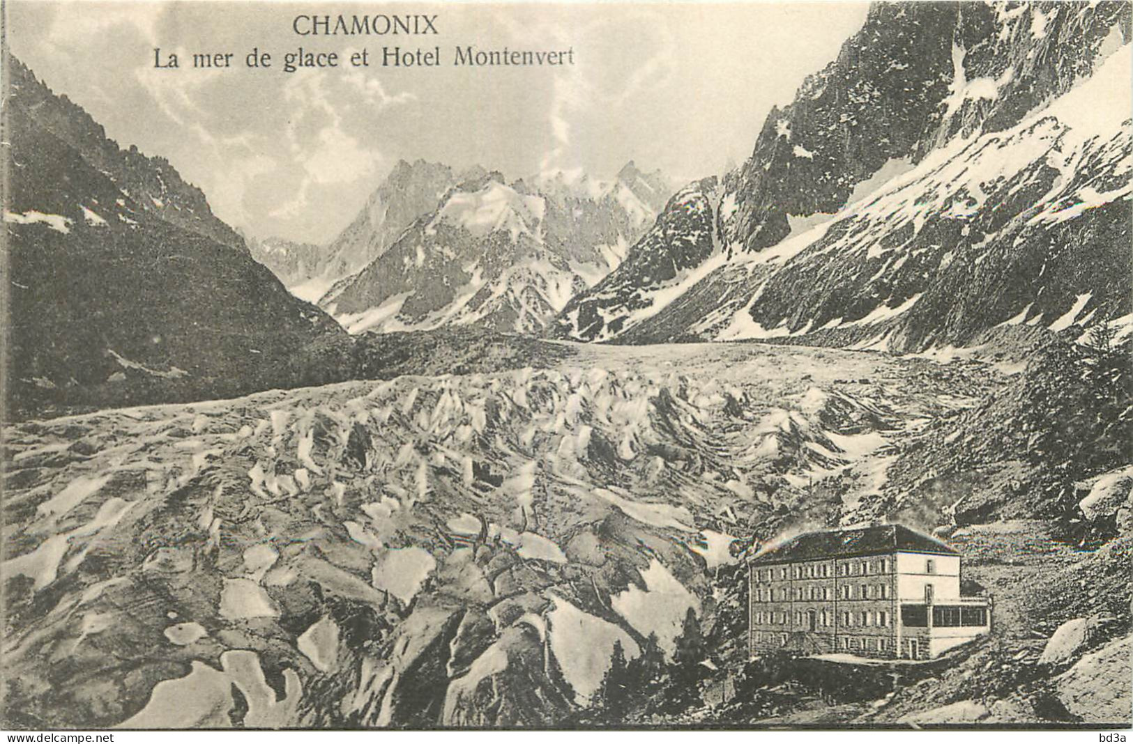 74 - CHAMONIX - LA MER DE GLACE ET L'HOTEL MONTENVERT - Chamonix-Mont-Blanc