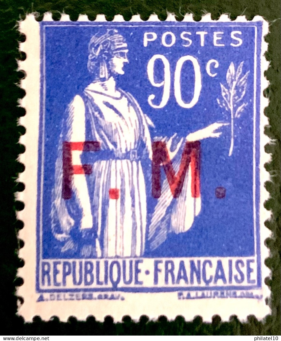 1939 FRANCE FRANCHISE MILITAIRE TYPE PAIX SURCHARGE F.M. - NEUF** - Ongebruikt