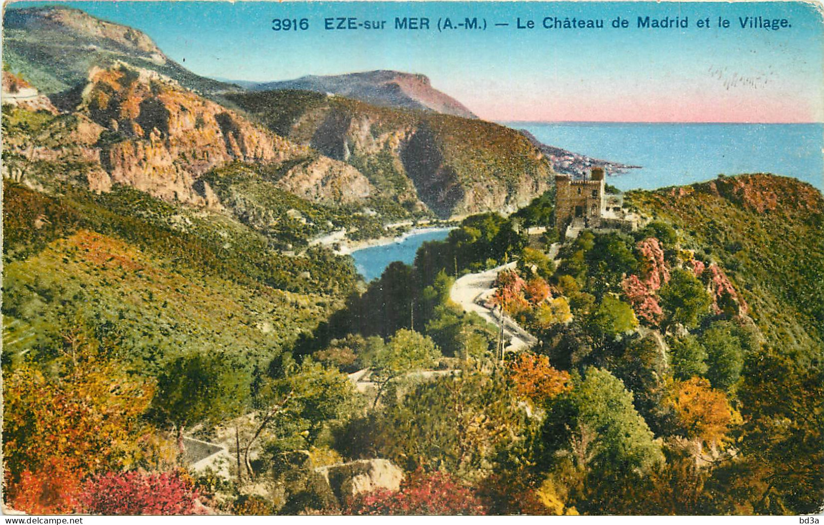 06 - EZE SUR MER - LE CHATEAU DE MADRID ET LE VILLAGE - 3916 - Eze