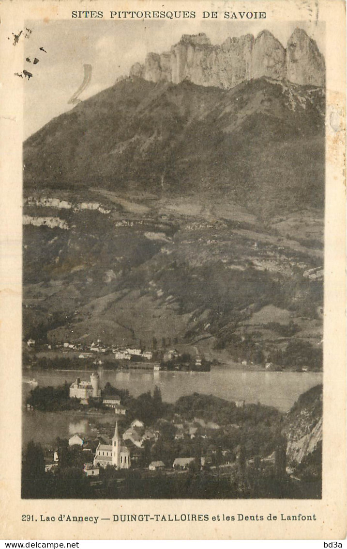 74 - LAC D'ANNECY - DUINGT-TALLOIRES ET LES DENTS DE LANFONT - 291 - Duingt