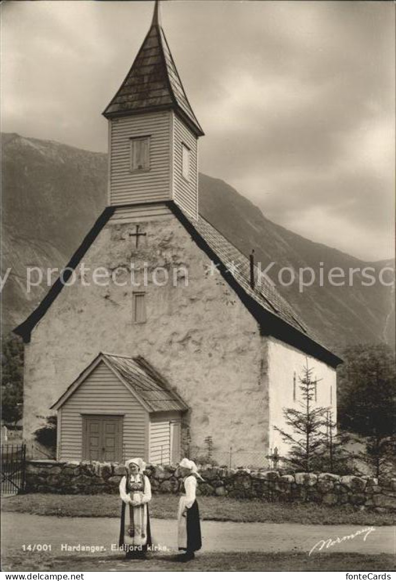 11671482 Hardanger Eidfjord Kirke Kirche Trachten Norwegen - Noorwegen