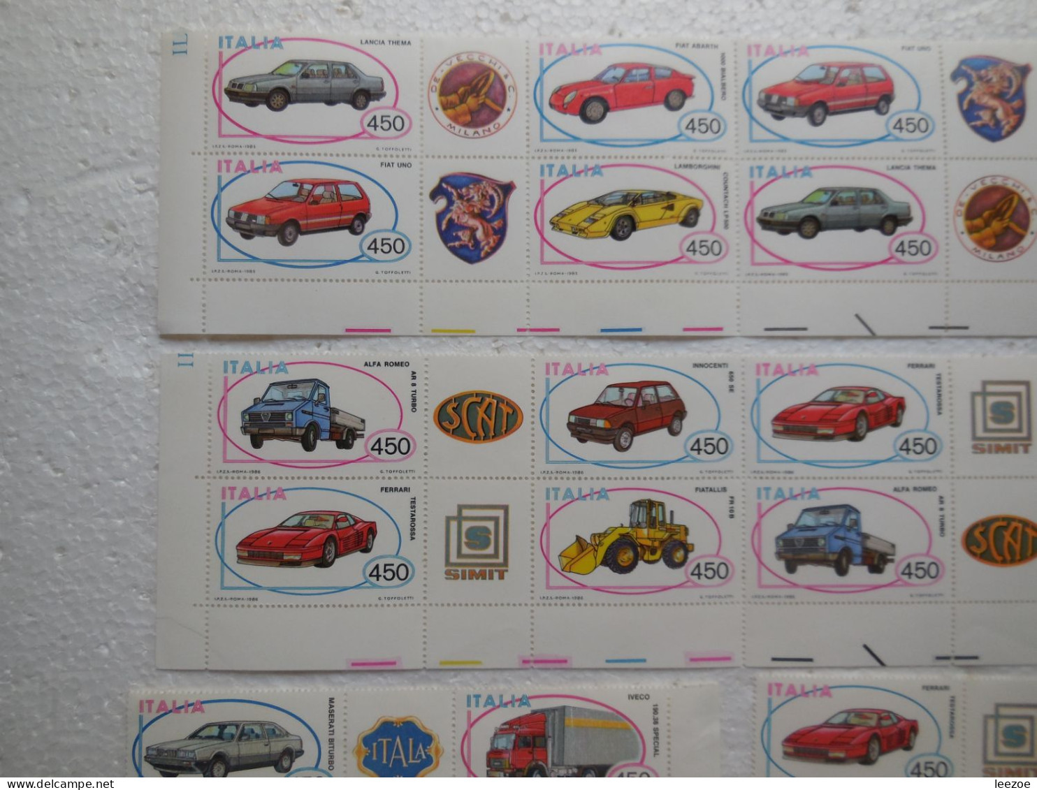 STAMP ITALIA, Lot TIMBRES ITALIEN, Timbres SCAT SIMI MILANO VOITURES SPORT TRACTEURS..  ...ref N5/40/8 - Sonstige & Ohne Zuordnung