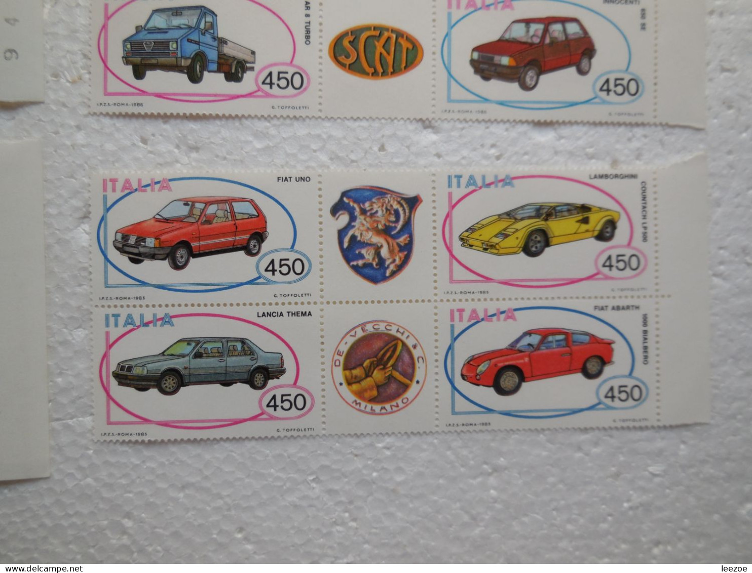 STAMP ITALIA, lot TIMBRES ITALIEN, timbres SCAT SIMI MILANO VOITURES SPORT TRACTEURS..  ...ref N5/40/8