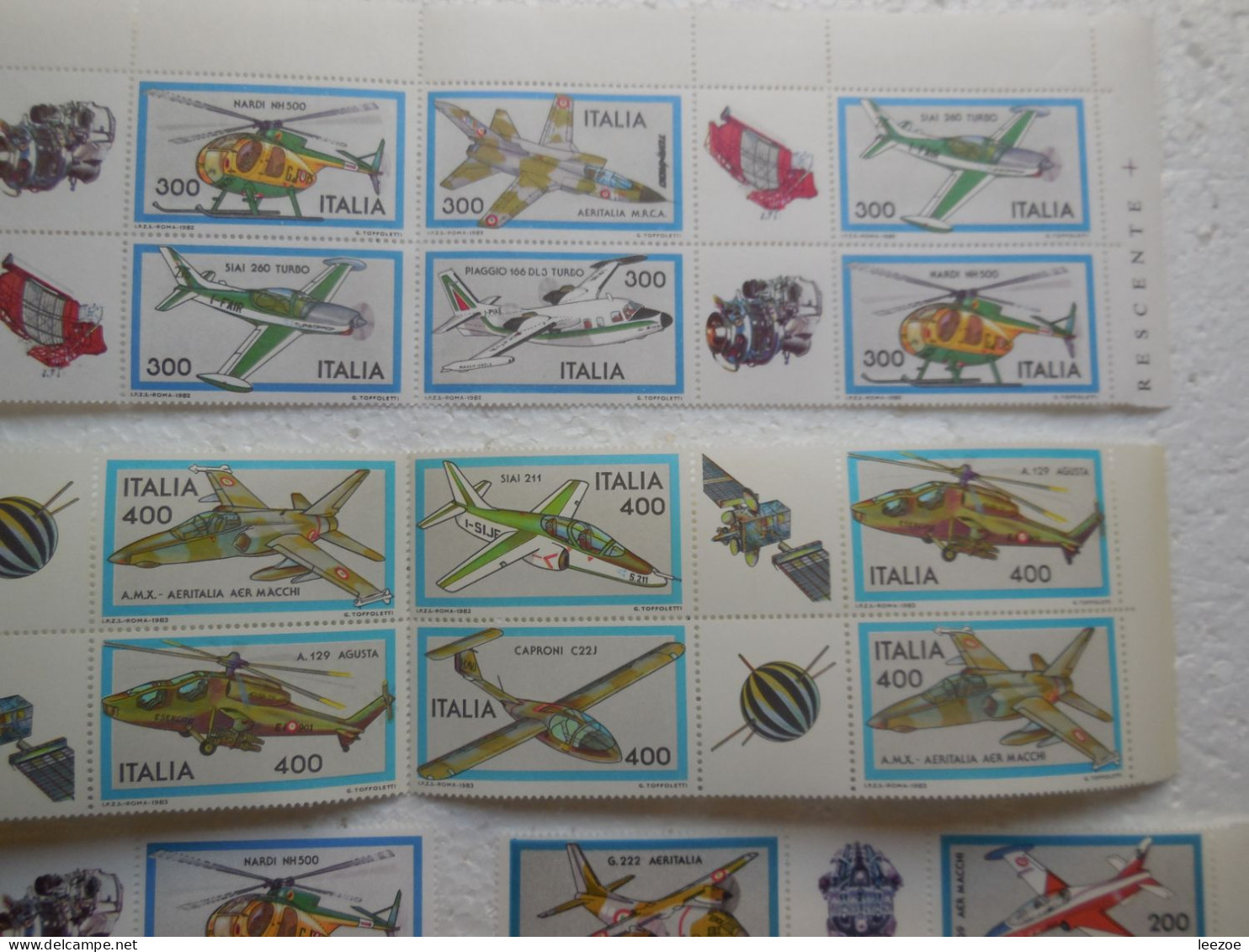 STAMP ITALIA, Lot TIMBRES ITALIEN, Timbres AVIONS A REACTIONS -- HELICOPTERES -- ENGINS VOLANTS..  ...ref N5/40/8 - Autres & Non Classés