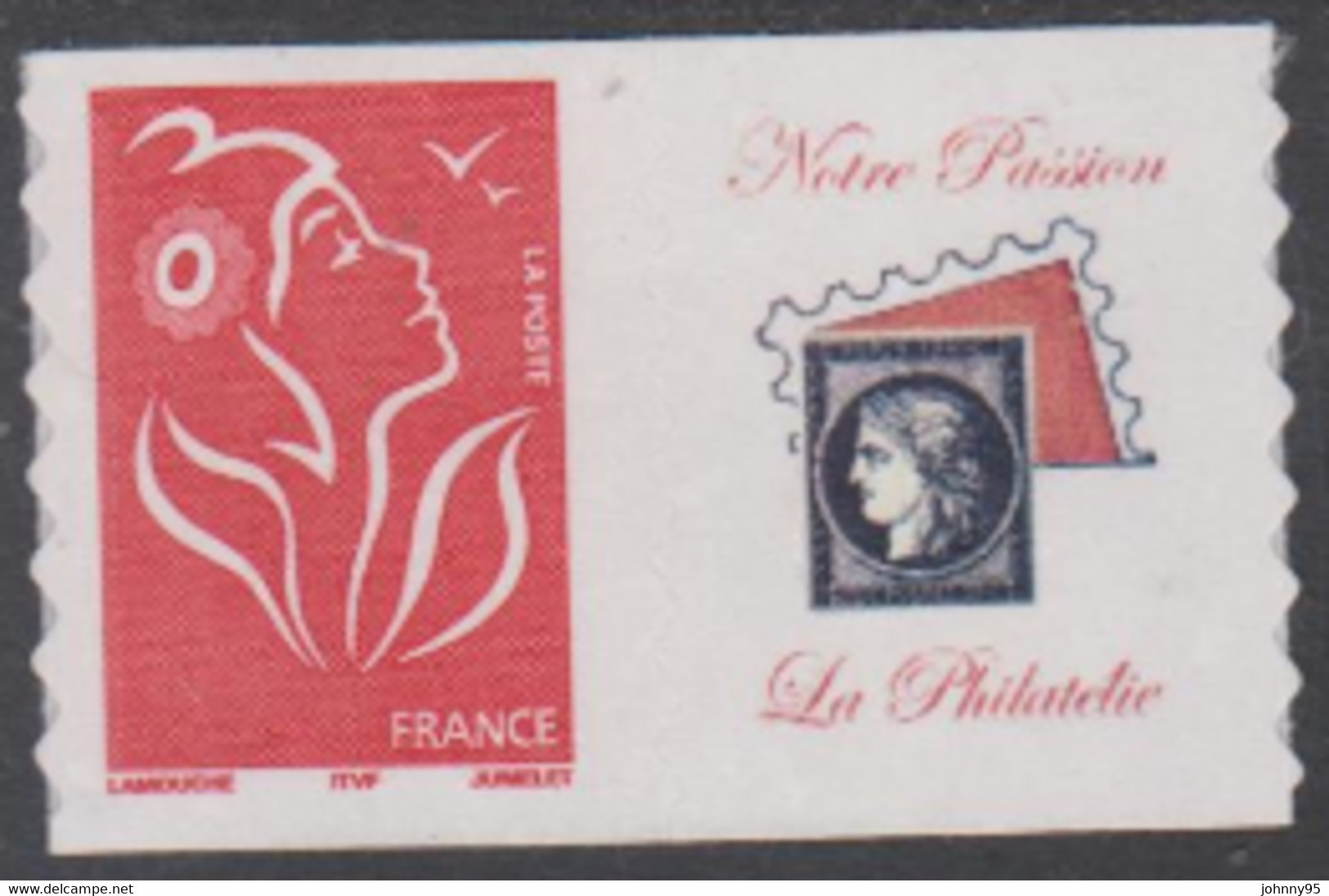 Année 2005 - N° 3802A - 3802Aa - Marianne De Lamouche - Petite Et Grande Vignette - Logos Privés - Lettre 20 G. - Autres & Non Classés