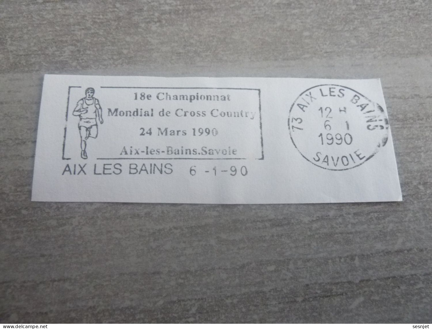 Aix-les-Bains - 18ème Championnat Mondial De Cross Country - Flamme Philatélique - Année 1990 - - Used Stamps