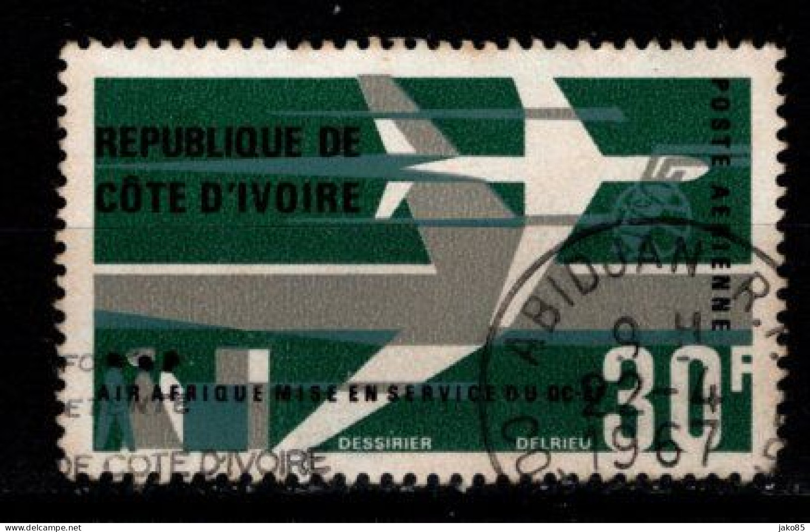 - COTE D' IVOIRE - 1966 - YT N° PA 36 - Oblitéré - Air Afrique DC-8F - Ivory Coast (1960-...)