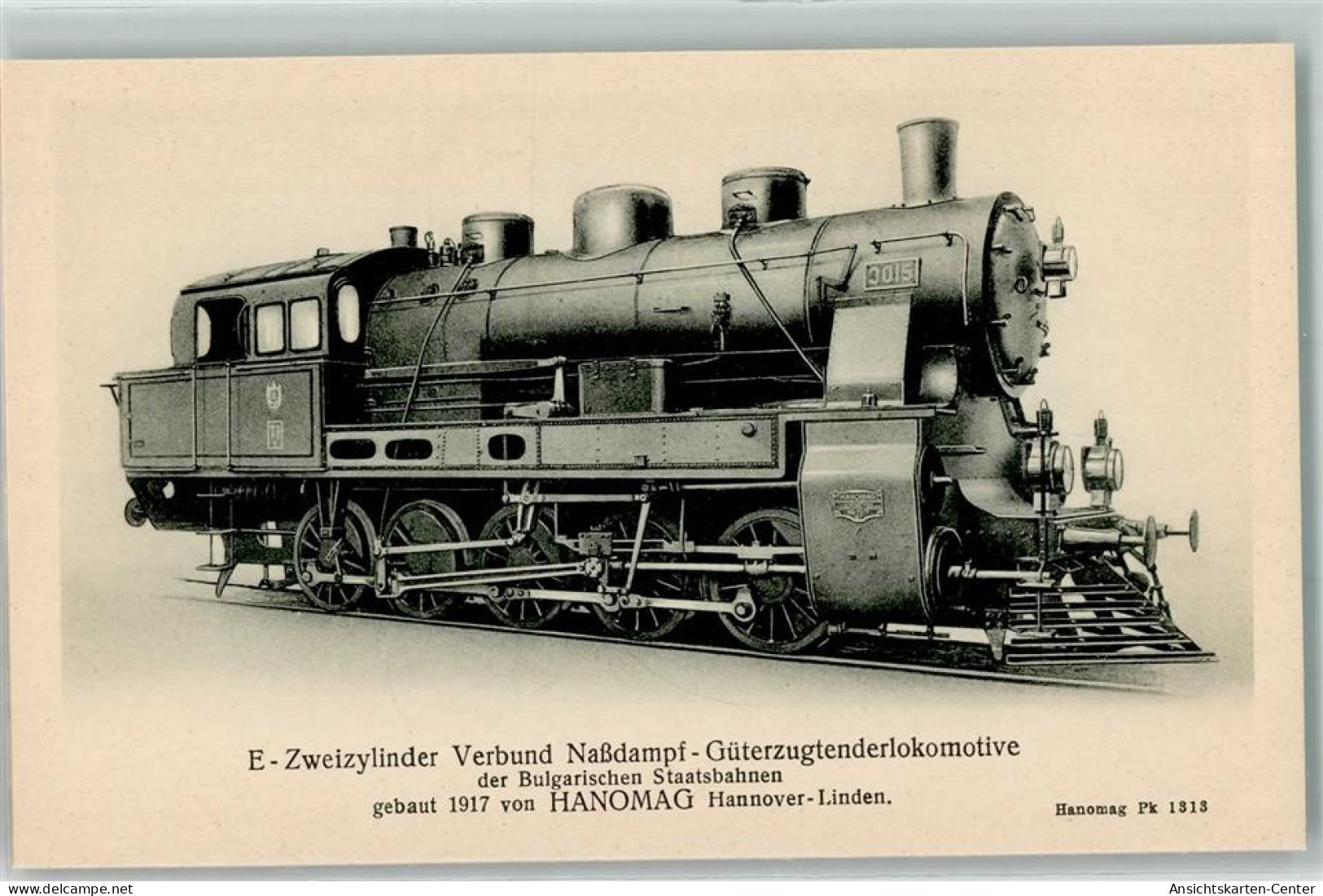 13181907 - E - Zweizylinder Verbund Nassdampf-Gueterzugtenderlokomotive Der Bulgarischen Staatsbahnen 3015 Gebaut 1917  - Treinen