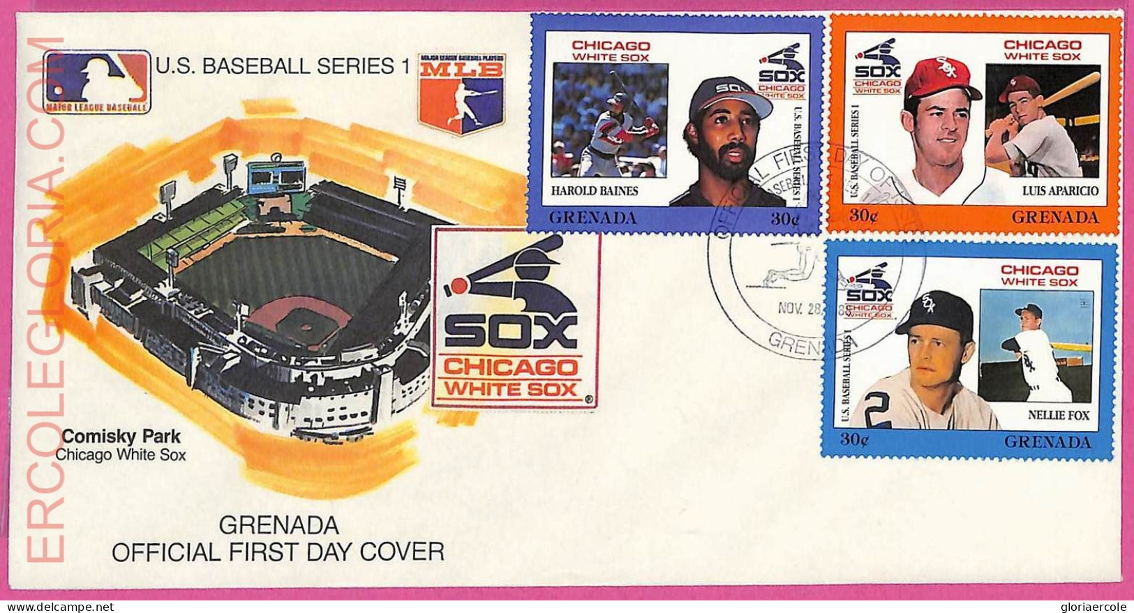 Ag1589 - GRENADA - Postal History - FDC COVER - 1988 BASEBALL - Baseball