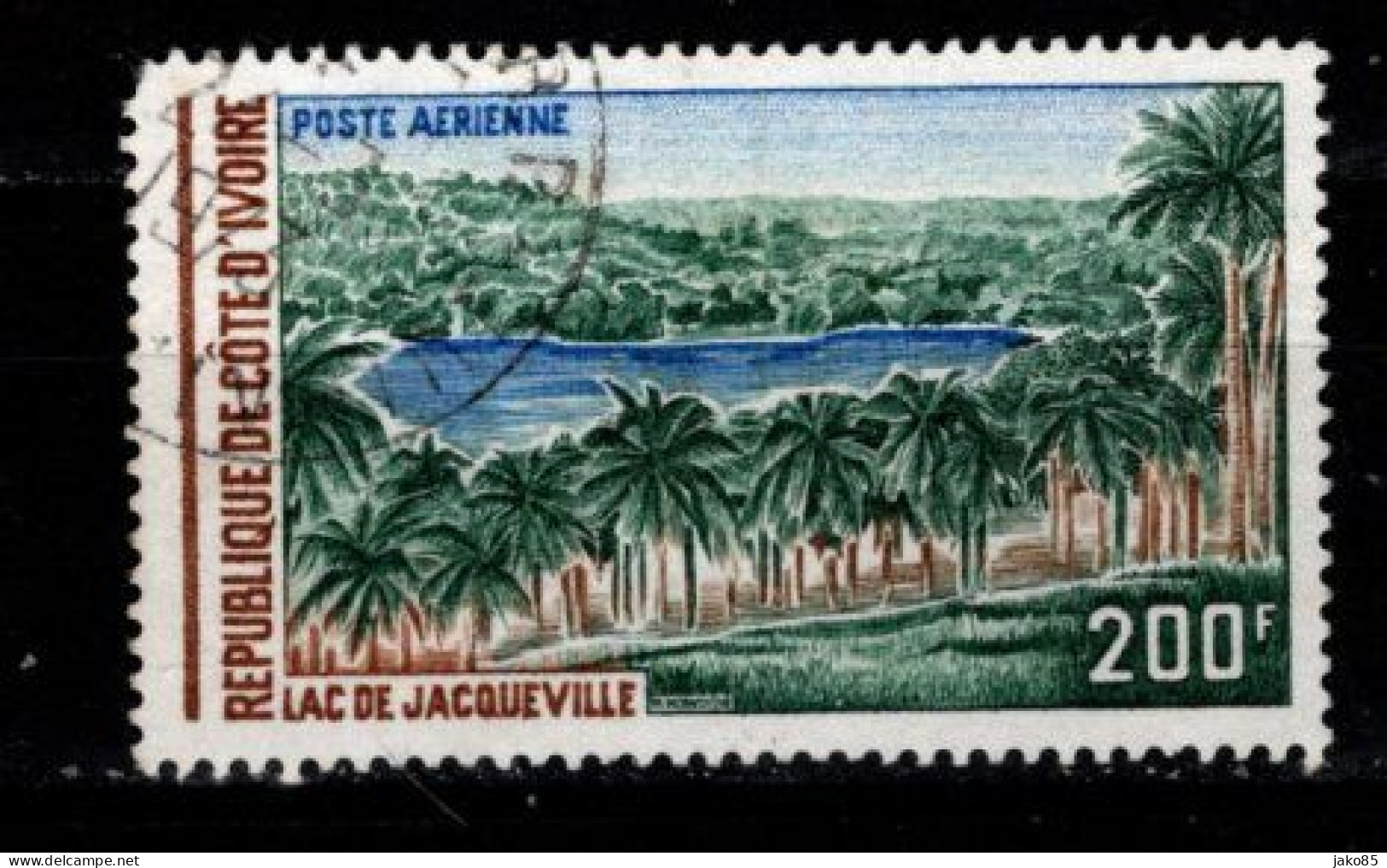 - COTE D' IVOIRE - 1972 - YT N° PA 58 - Oblitéré - Lac De Jacqueville - Ivoorkust (1960-...)