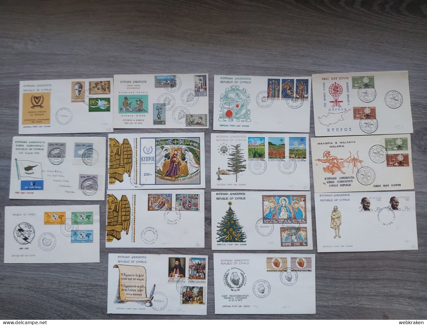 F.D.C. FDC LOTTO FIRST DAY COVER LOT CYPRUS KIBRIS CIPRO - Covers & Documents