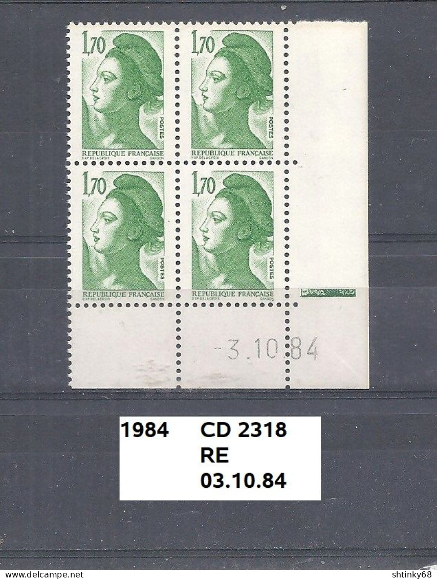 Variété CD4 De 1984 Neuf** Y&T N° CD 2318 Daté Du 03.10.84 En RE - Unused Stamps