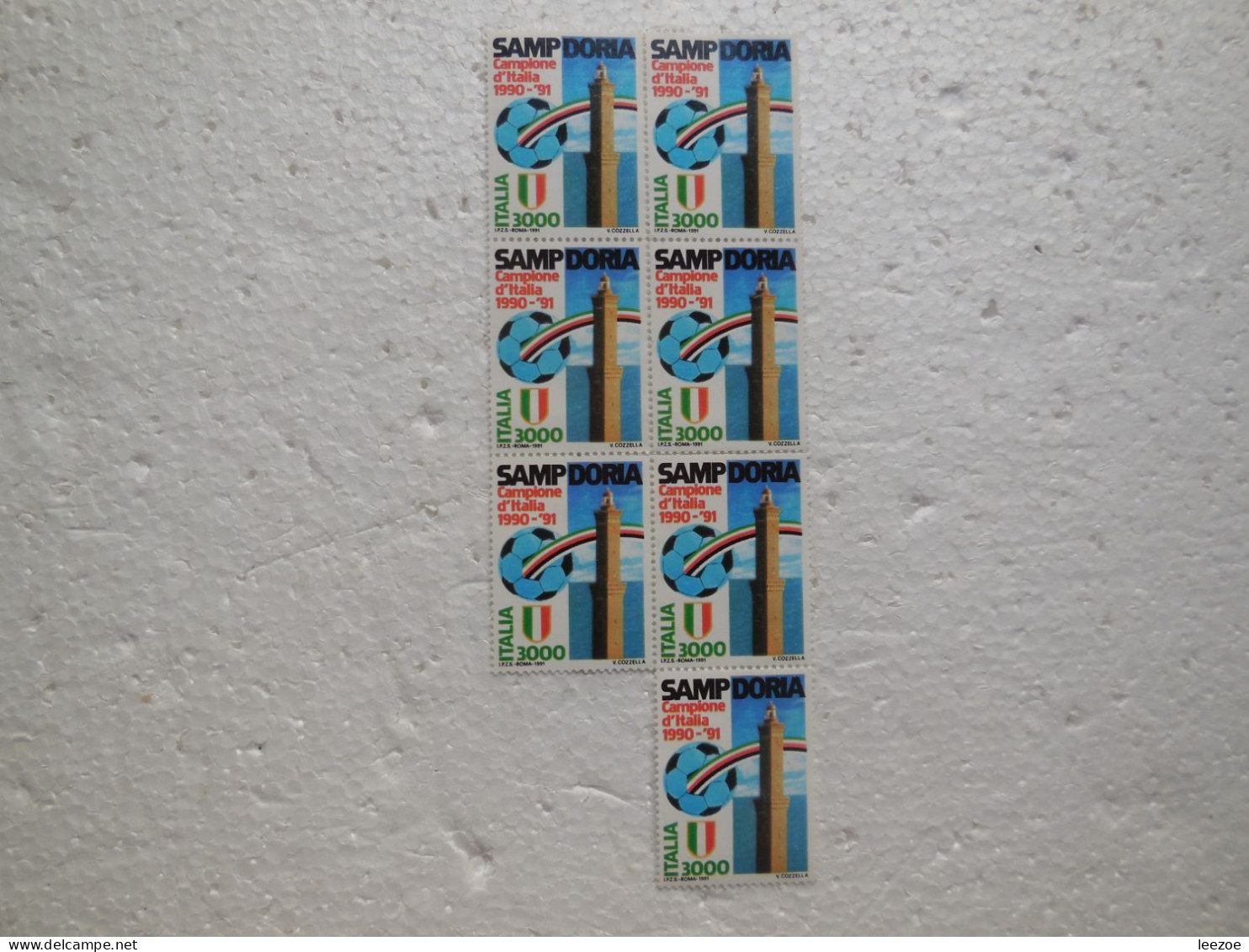 STAMP ITALIA, lot TIMBRES ITALIEN, timbres FOOT ITALIA 90.  ...ref N5/40/8