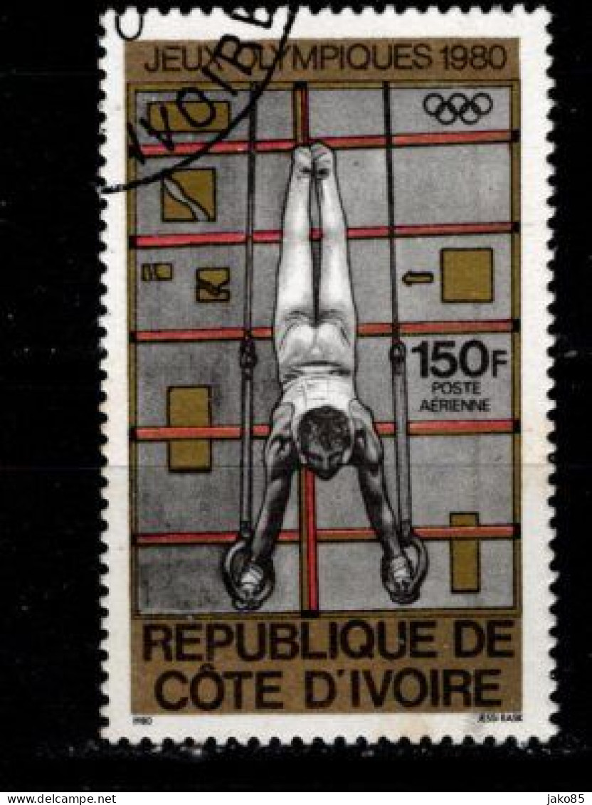- COTE D' IVOIRE - 1980 - YT N° PA 72 - Oblitéré - JO Moscou - Côte D'Ivoire (1960-...)