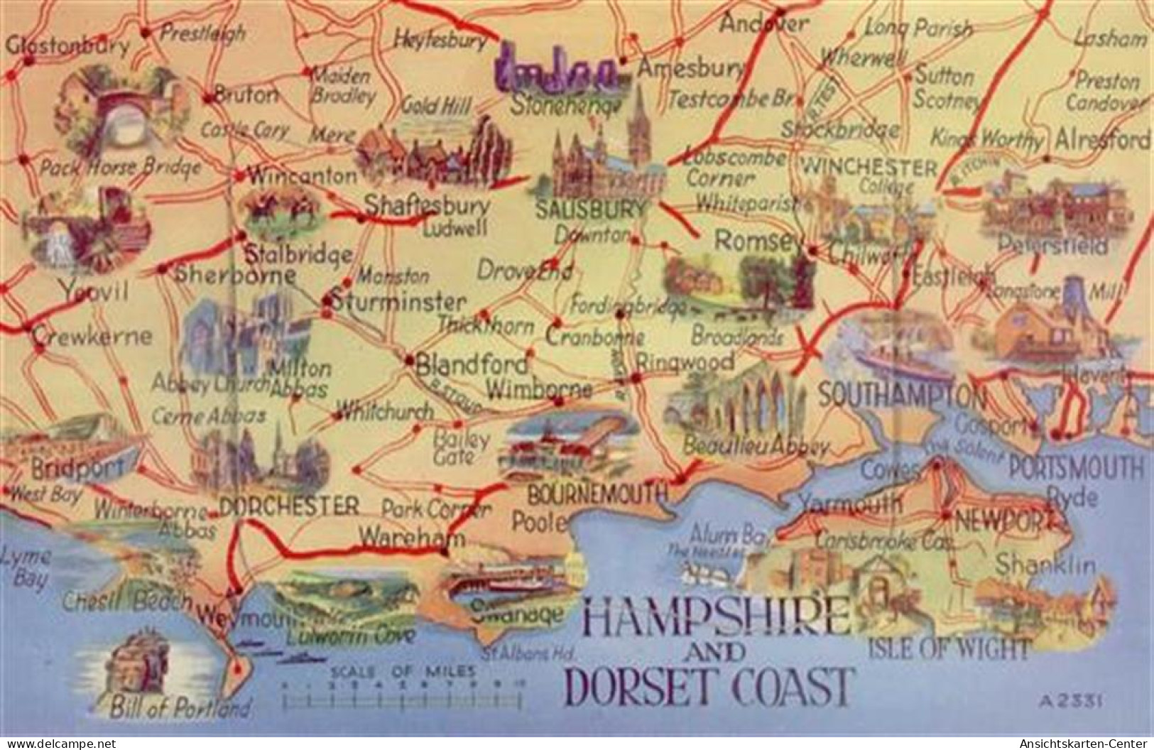 55120307 - Hampshire (Grossbritannien) Leporello I-II - Altri & Non Classificati