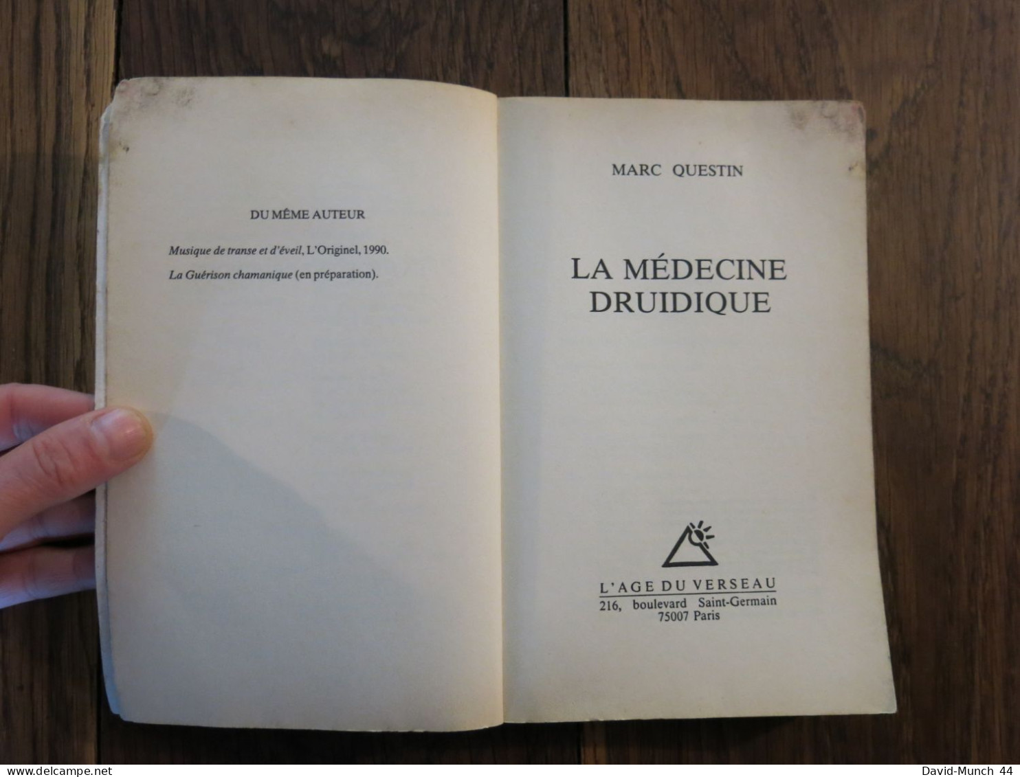 La Médecine Druidique De Marc Questin. L'Age Du Verseau, New Age. 1990 - Geschiedenis