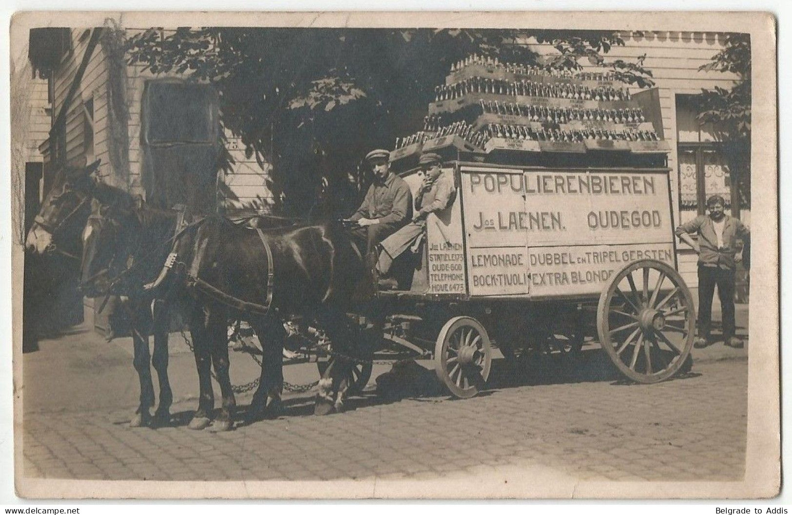 Belgique Belgie Carte Photo Fotokaart Postkaart Populierenbieren Jos Laenen Oude-God Mortsel Bier (1) - Mortsel