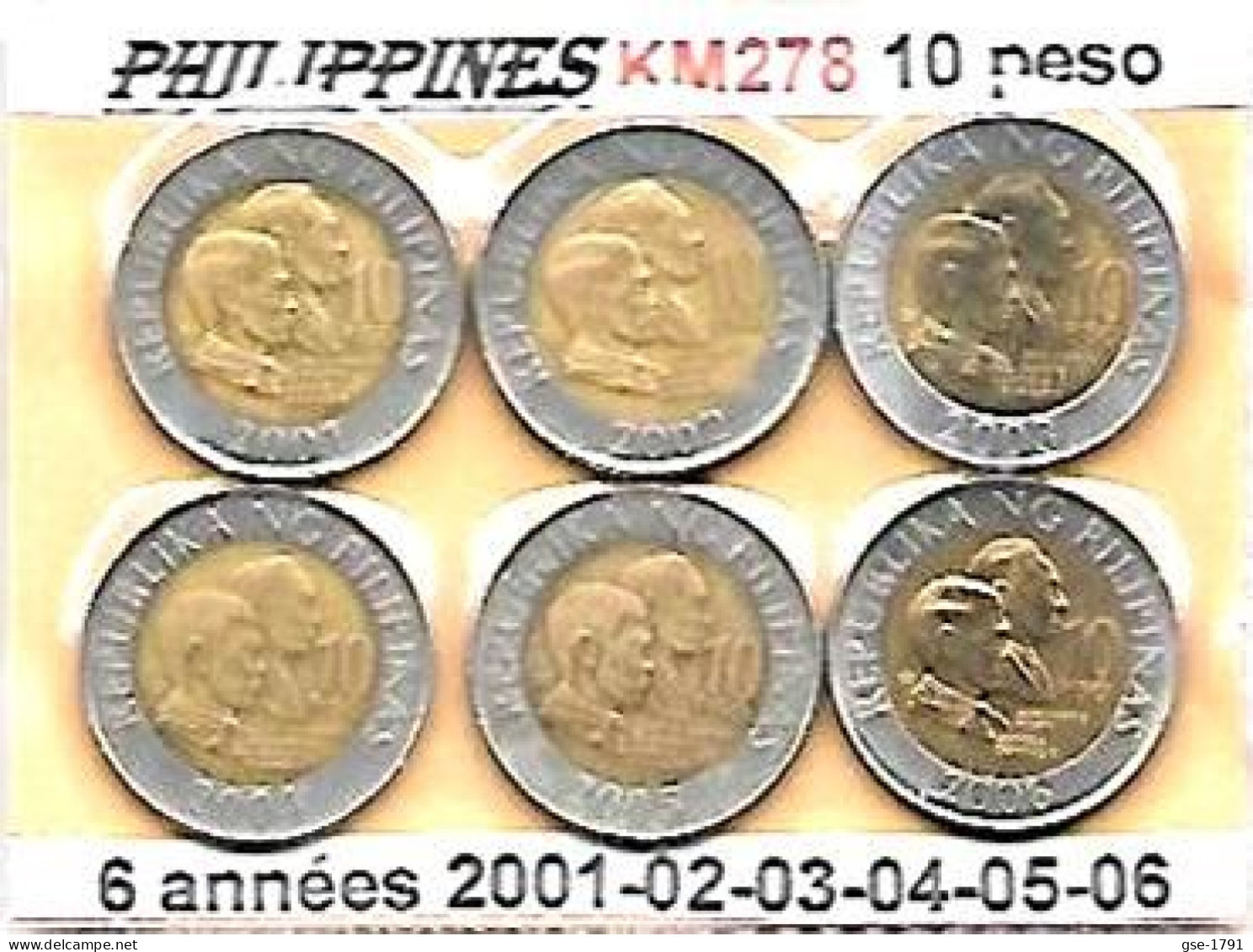 PHILIPPINES  10 PISO Mabini & Bonifacio  KM 278   Années 2001 à 2006  SUP - Philippines