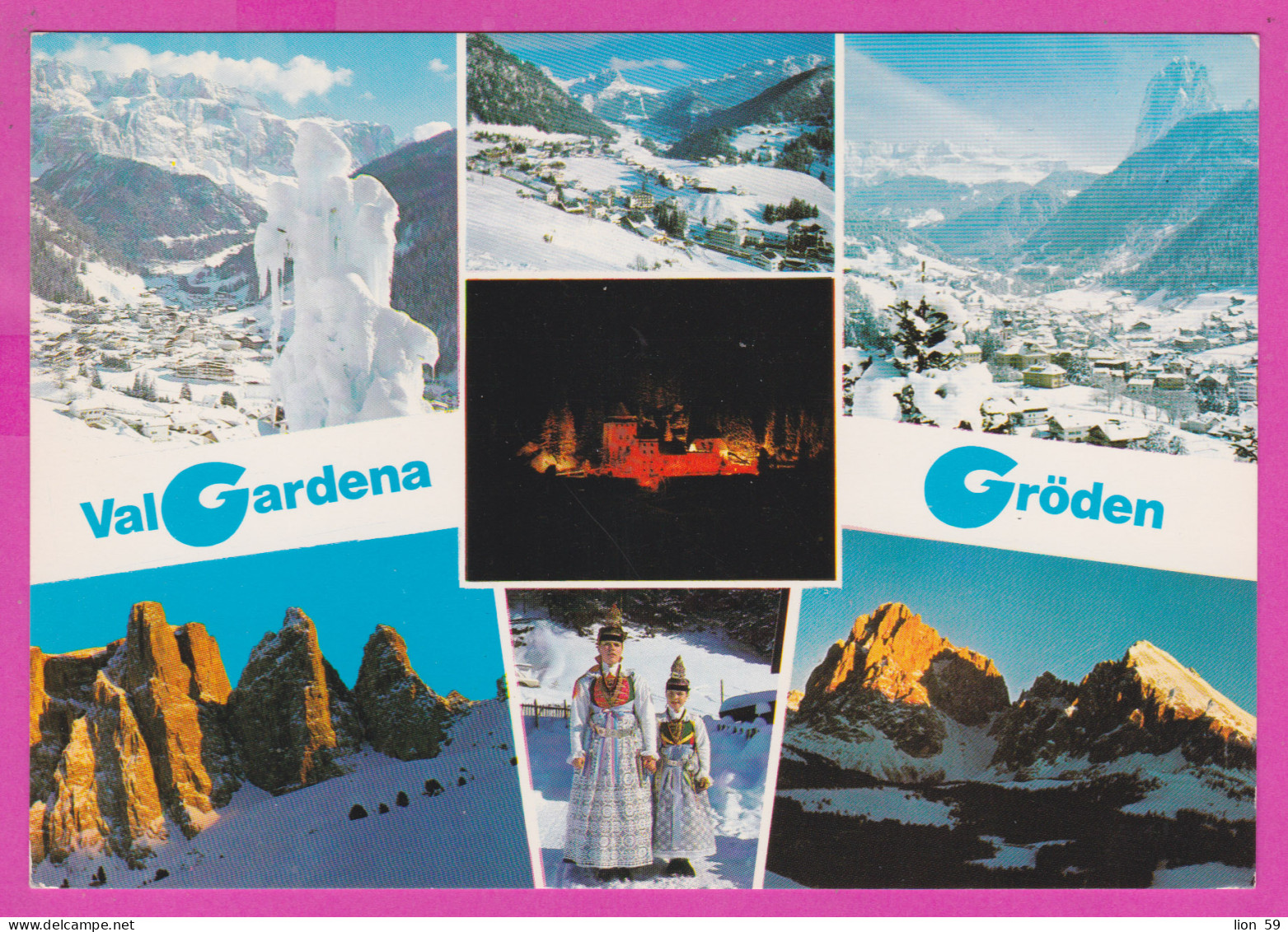 293850 / Italy - Val Gardena / Gröden Women Folk Costume  PC 1983 USED - 300 L Castello Normanno Svevo Bari - 1981-90: Storia Postale