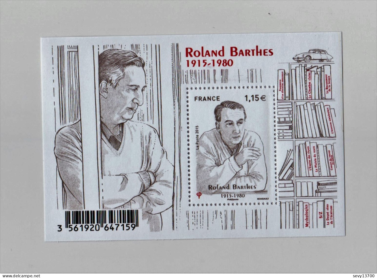 France 2015 Bloc Feuillet Yvert Et Tellier N° F 5006 Roland Barthes 1915 - 1980 - Neufs