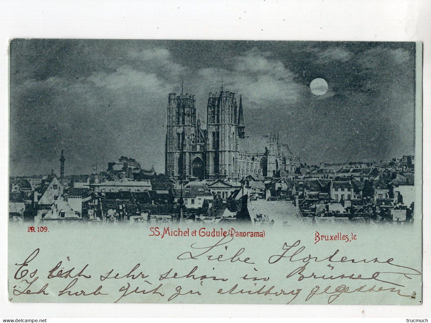 453 - BRUXELLES - SS Michel Et Gudule * Carte Dite "à La Lune" *1898* - Monuments, édifices