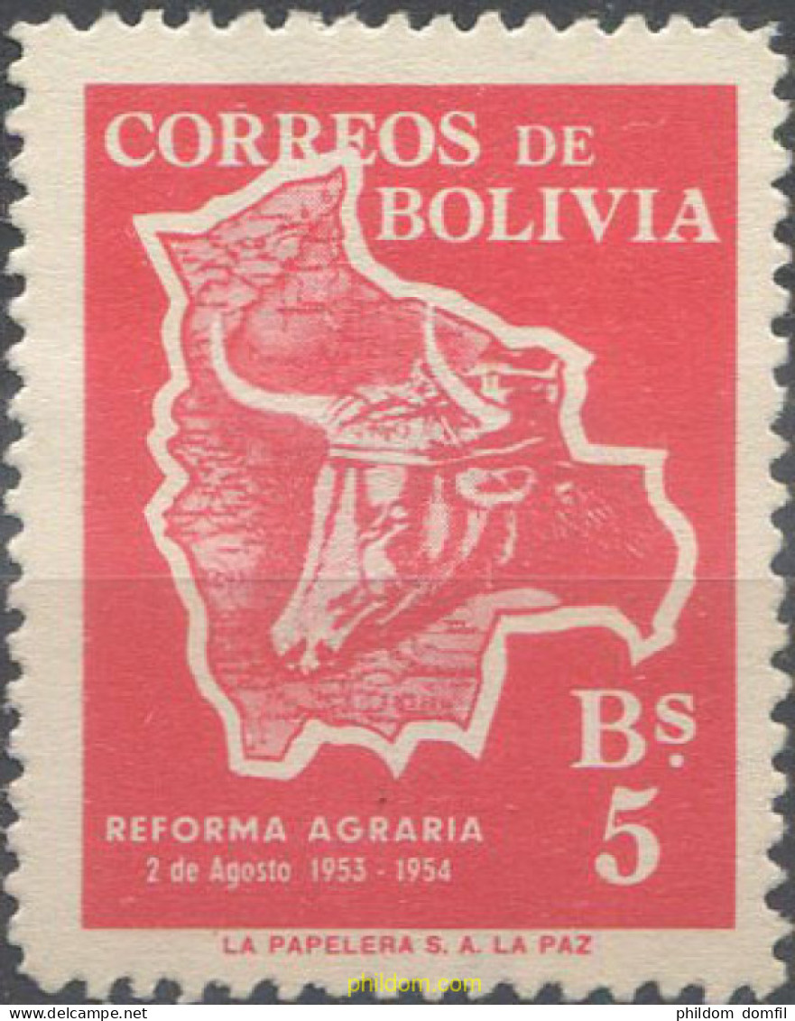 665517 HINGED BOLIVIA 1954 1º ANIVERSARIO DE LA REFORMA AGRARIA - Bolivien