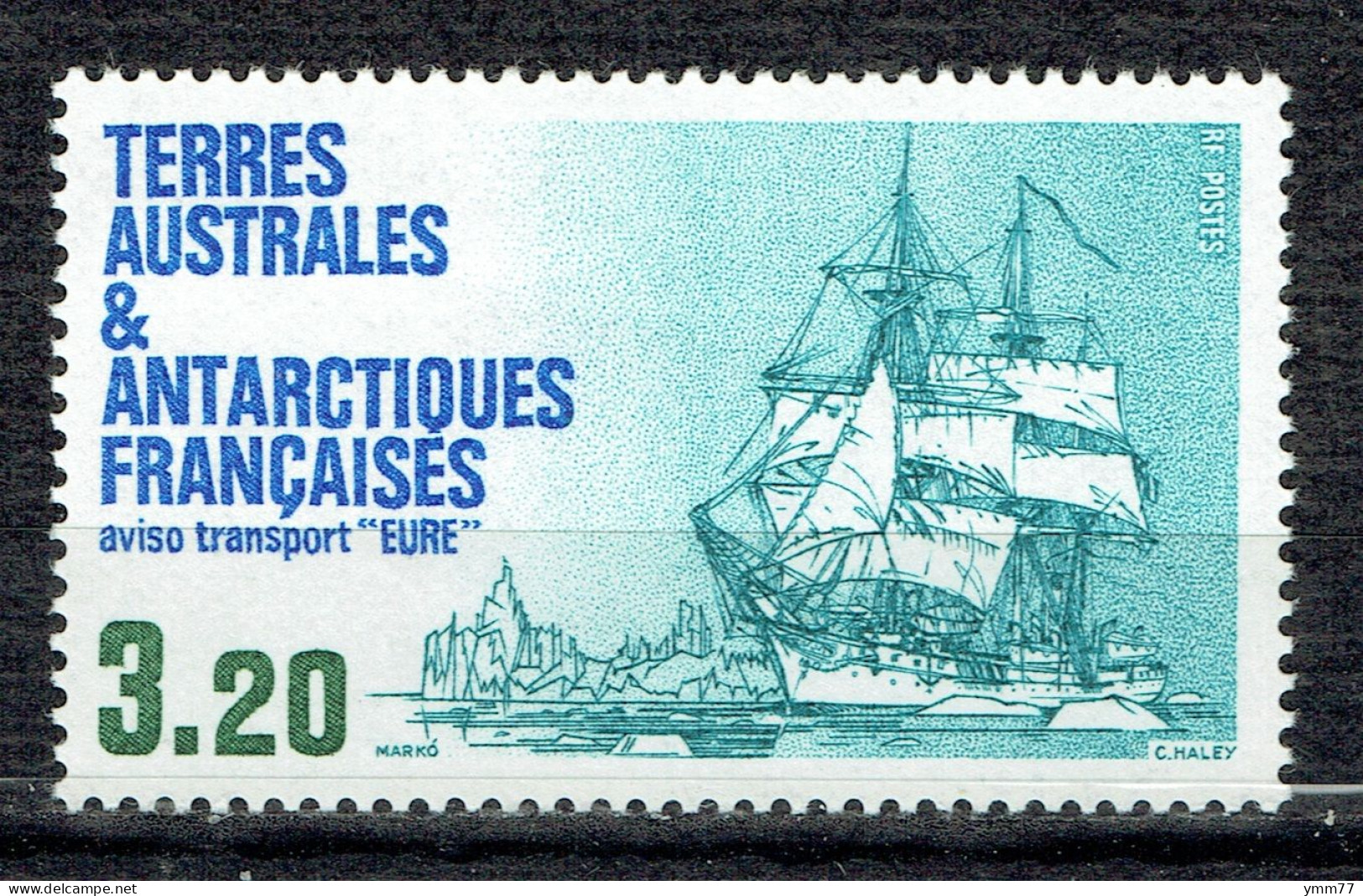 Navires De Liaison Avec La Mission Antarctique : Aviso Transport "Eure" - Unused Stamps