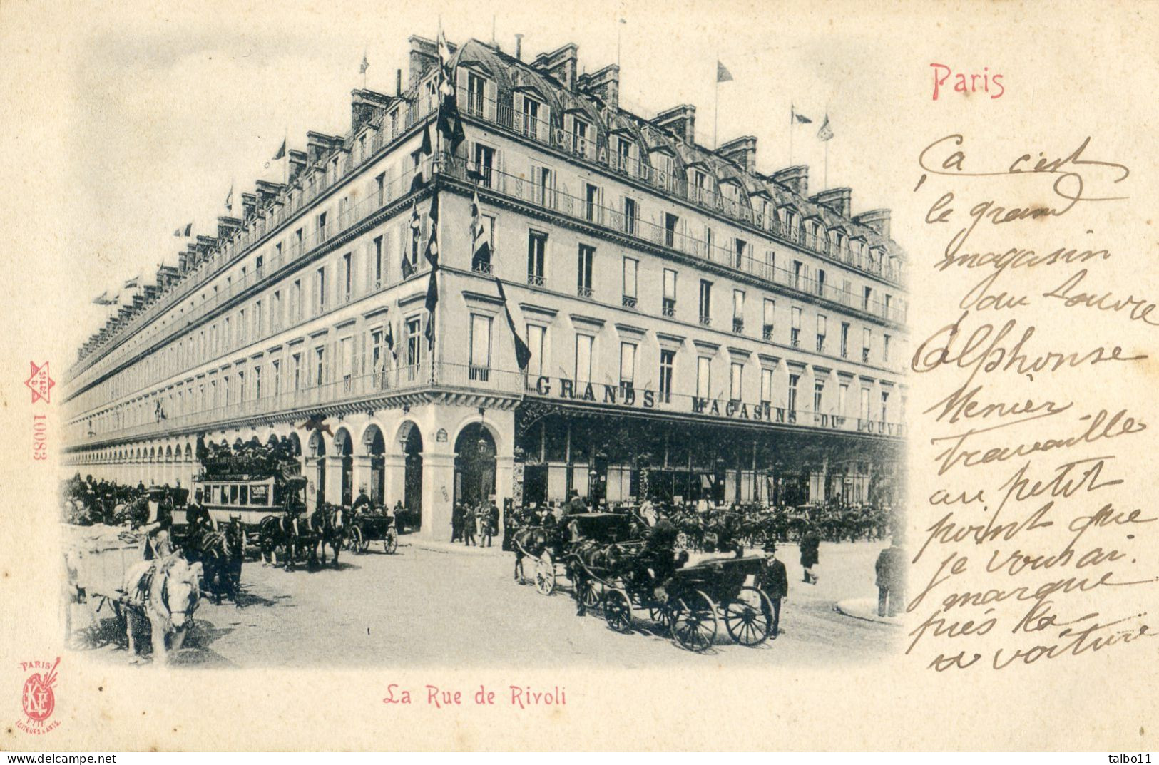 75 - Paris - La Rue De Rivoli - Transporte Público