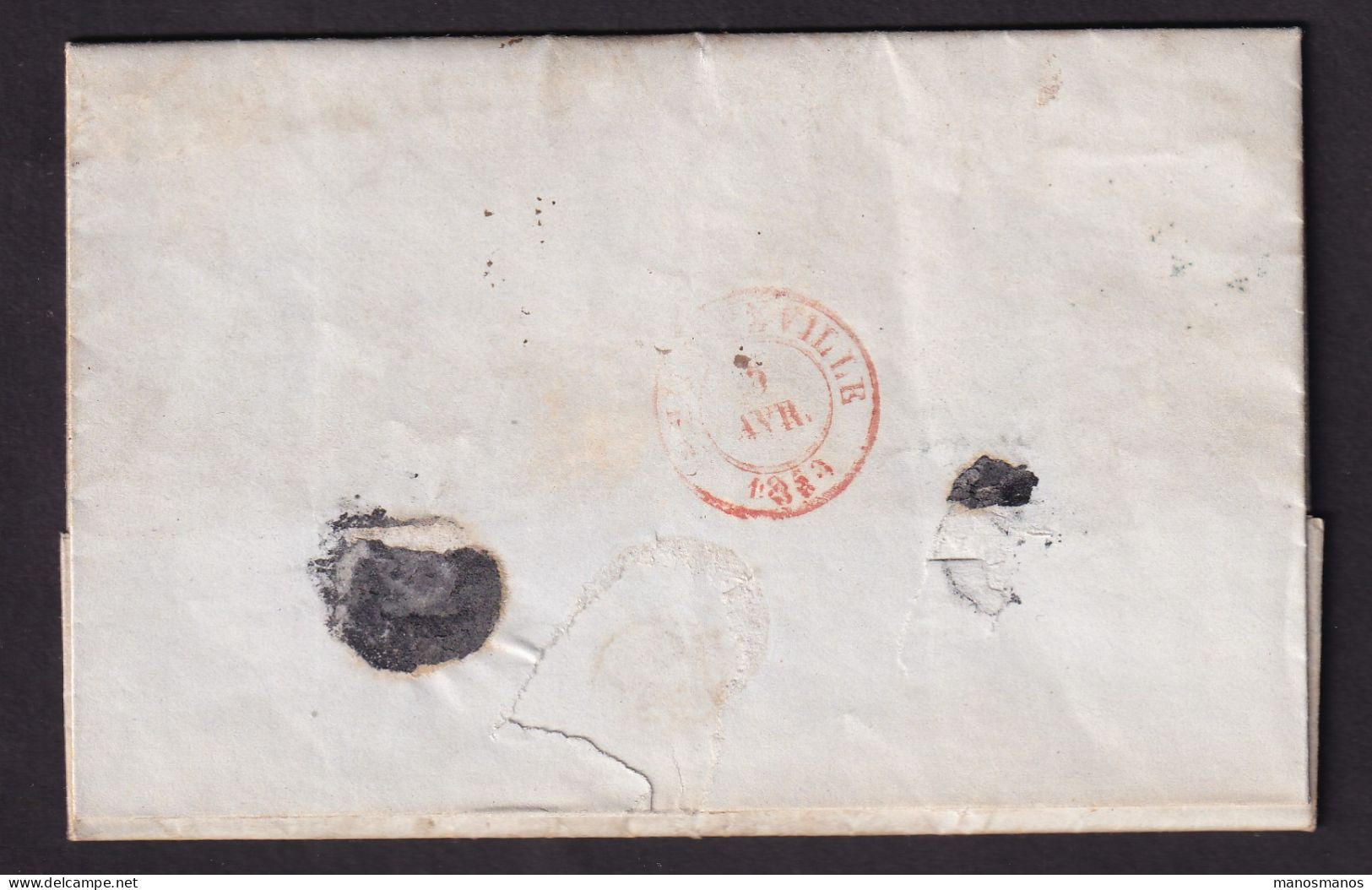 205/41 - Lettre Non Affranchie BRUXELLES 1850 à PHILIPPEVILLE - Entete Chemins De Fer De L' Etat - Réception Matériel - Autres & Non Classés
