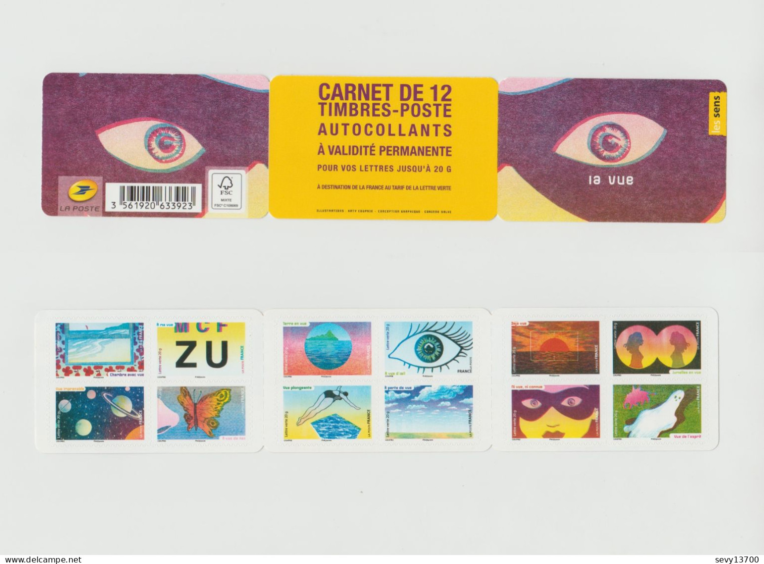 France 2015 Carnet Non Plié 12 Timbres Neuf Yvert Et Tellier N° BC 1178 La Vue - Commemoratives