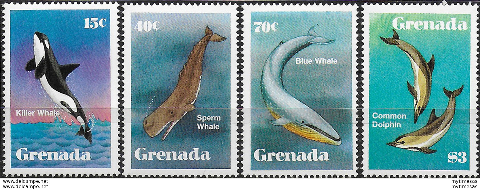 1983 Grenada Whales 4v. MNH SG N. 1232/35 - Autres & Non Classés