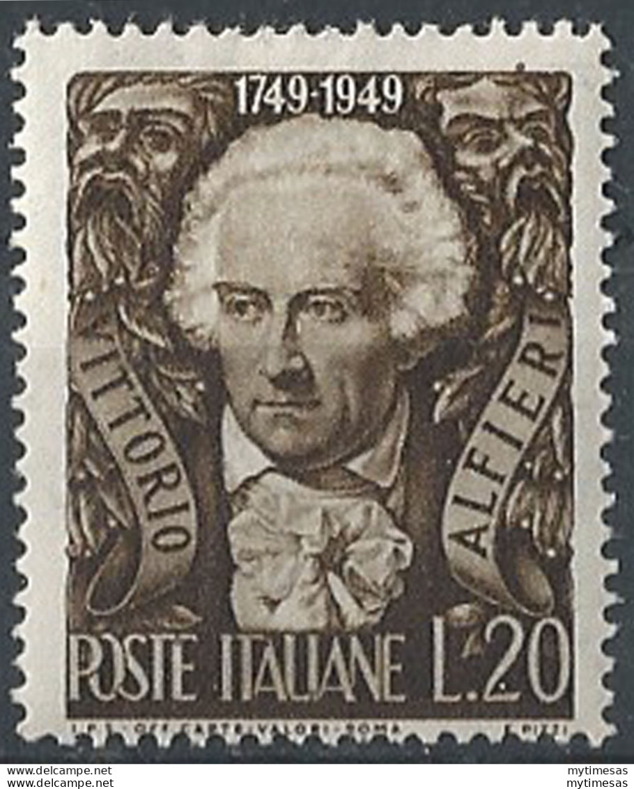 1949 Italia Alfieri MNH Sassone N. 605 - 1946-60: Nuovi