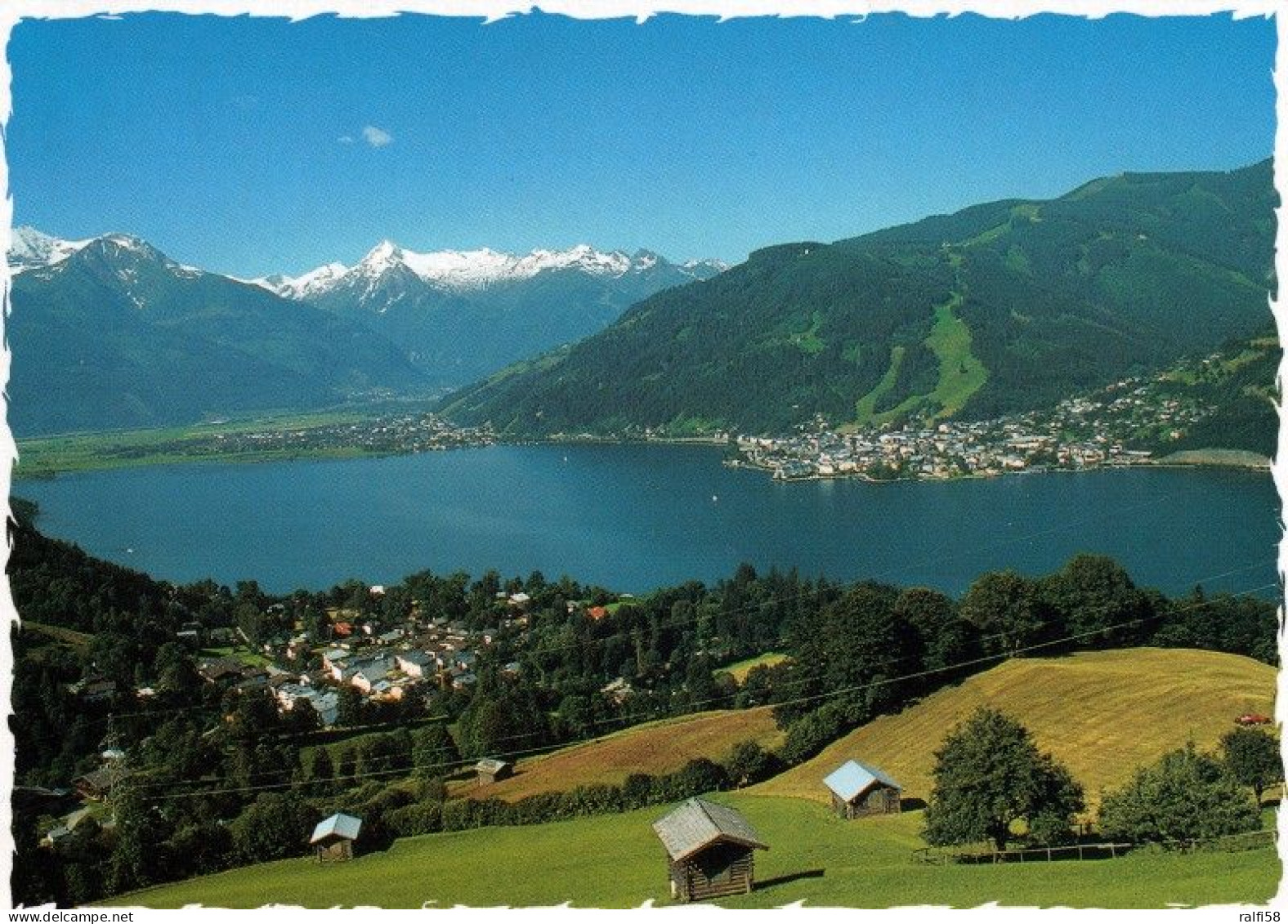 1 AK Österreich / Land Salzburg * Blick Auf Zell Am See Mit Dem Ortsteil Thumersbach - Kitzsteinhorn 3203 M Luftbild * - Zell Am See