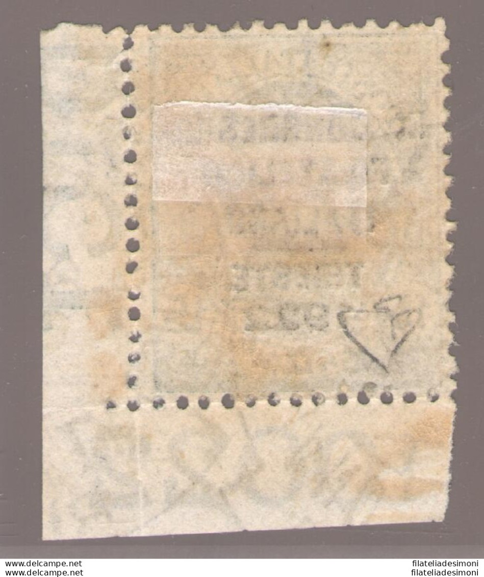 1922 Italia Regno "Congresso Filatelico Italiano Trieste" 15 Cent Grigio , N° 124 Numero Di Tavola Usato RARO - Sonstige & Ohne Zuordnung