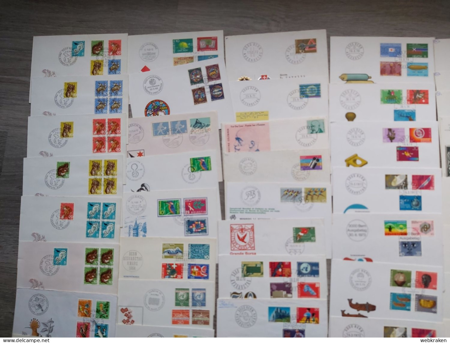 F.D.C. FDC FIRST DAY COVER LARGE BIG LOT SUISSE SVIZZERA HELVETIA FOR STUDY - Covers & Documents